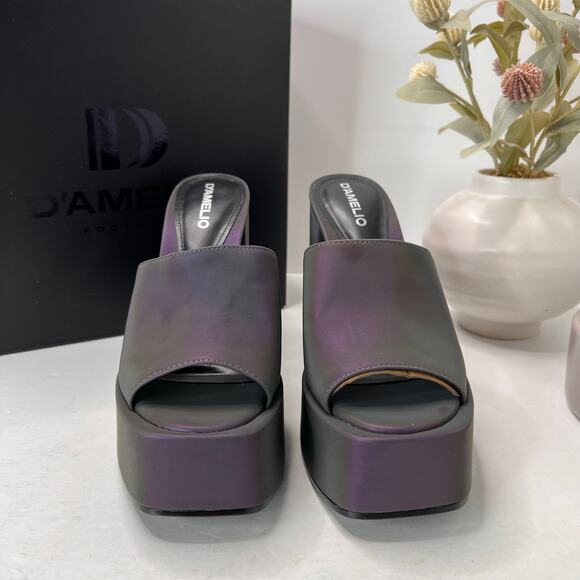 D'Amelio Ravina Multi Reflective Platform Chunky Heel Women 7.5M Tried On - Picture 2 of 11